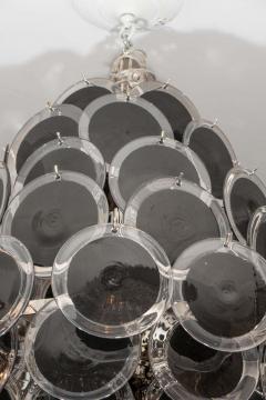 Black Murano Glass Disc Chandelier in Double Cone Shape - 3113720