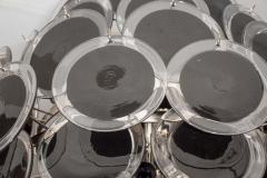 Black Murano Glass Disc Chandelier in Double Cone Shape - 3113722