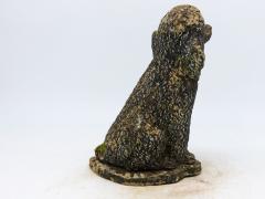 Black Painted Concrete Dog Poodle Garden Ornament France 20th Century - 3822425