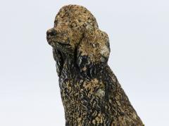 Black Painted Concrete Dog Poodle Garden Ornament France 20th Century - 3822429