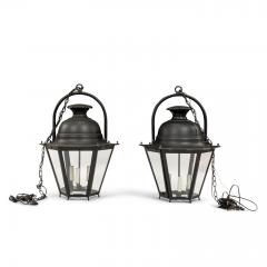 Black Painted Hexagonal Street Lantern - 3403862