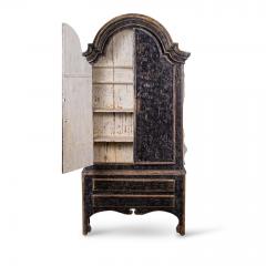 Black Painted Rococo Swedish Cabinet - 1776881