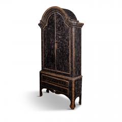 Black Painted Rococo Swedish Cabinet - 1776887