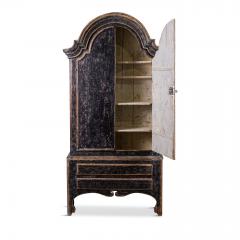 Black Painted Rococo Swedish Cabinet - 1776890