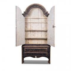 Black Painted Rococo Swedish Cabinet - 1776891
