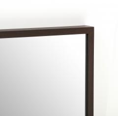 Black Stained Oak Wall Mirror Contemporary - 3583697