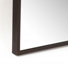 Black Stained Oak Wall Mirror Contemporary - 3583698