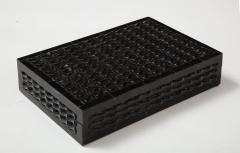 Black Stylized Bamboo Bone Box - 2159881