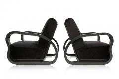 Black Velvet Lounge Chairs - 437030