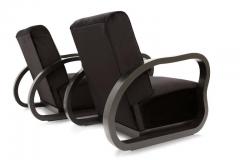 Black Velvet Lounge Chairs - 437031