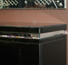 Black Wall Mount Mirrored Credenza - 4451232