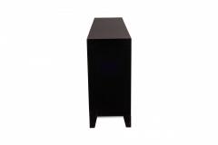Black and Gold Painted Geometric Design Console Cabinet Sideboard - 4161752
