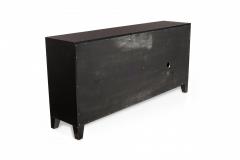 Black and Gold Painted Geometric Design Console Cabinet Sideboard - 4161753