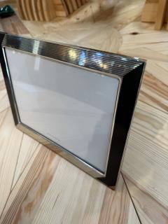 Black and Silver Ribbed Picture Frame - 4800512