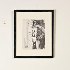 Black and White Graphic of David Park Painting of a Man - 4238143