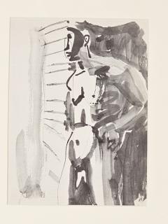 Black and White Graphic of David Park Painting of a Man - 4238144