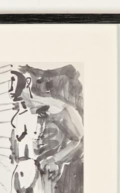 Black and White Graphic of David Park Painting of a Man - 4238145