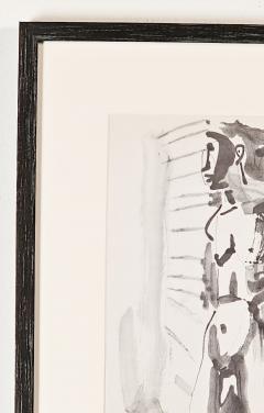 Black and White Graphic of David Park Painting of a Man - 4238146