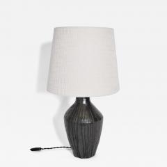 Black ceramic lamp 1960s  - 4540625