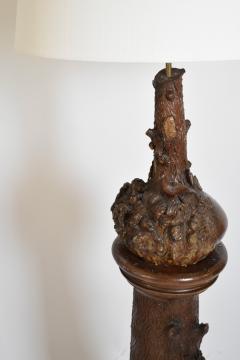 Black forest ceramic floor lamp XIXth c  - 4684507