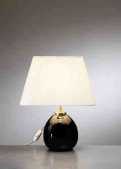 Black glass globe table lamp - 4476023