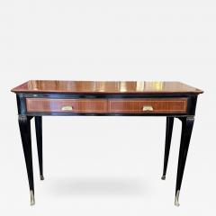 Black lacquer cherrywood console table - 2971053