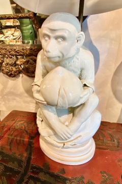 Blanc De Chine Monkey Table Lamps - 3493602