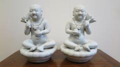 Blanc De Chine Porcelain Pair of Chinese Figures - 2046573