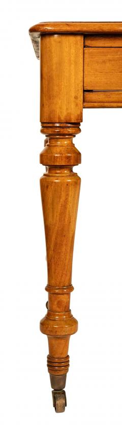 Bleached Mahogany Leather Top Writing Table - 4479290