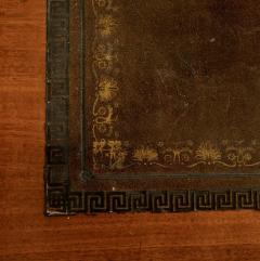 Bleached Mahogany Leather Top Writing Table - 4479306