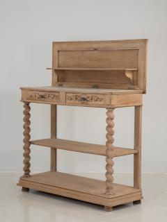Bleached Oak and marble Buffet Console - 2186464