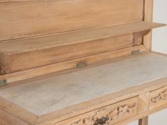 Bleached Oak and marble Buffet Console - 2186467