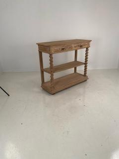 Bleached Oak and marble Buffet Console - 2186470