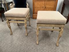 Bleached Wood Hoof Foot Ottomans - 4166101