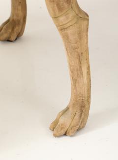 Bleached Wood Hoof Foot Ottomans - 4176792