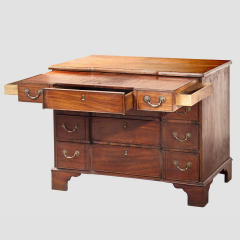 Block Front Chest of Drawers With Writing Slides - 4749039