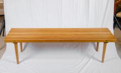 Blonde Toned Wooden Slat Bench - 2964026