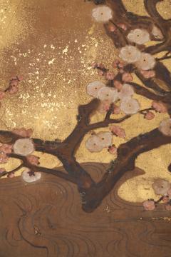 Blooming Plum and Cherry Trees along Stream ca 1800 - 4696382