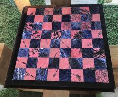 Blu Marble and Art Glass Chess Game Set Italy ca 1970s - 1128185