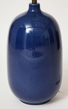 Blue Ceramic Lotte Gunnar Bostlund Lamp - 1518934