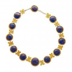 Blue Lapis Reviere Necklace in 14k 18K Gold - 3570404