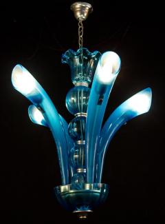 Blue Murano Glass Chandelier Italy 1990 - 3063340