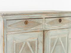 Blue Painted Gustavian Style Buffet Late 19th Century - 3258160