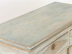 Blue Painted Gustavian Style Buffet Late 19th Century - 3258164