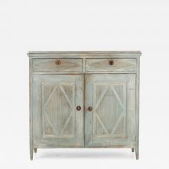 Blue Painted Gustavian Style Buffet Late 19th Century - 3259089