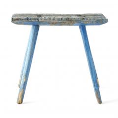 Blue Painted Milking Stool c 1880s - 3304118
