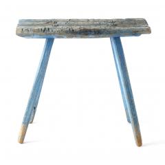 Blue Painted Milking Stool c 1880s - 3304120