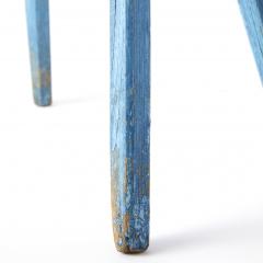 Blue Painted Milking Stool c 1880s - 3304127