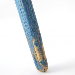 Blue Painted Milking Stool c 1880s - 3304128