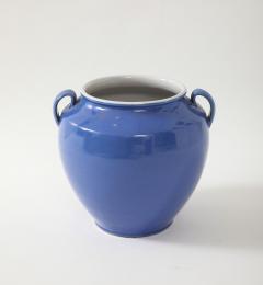 Blue Pottery Urn with Handles France mid 20th C  - 3890305